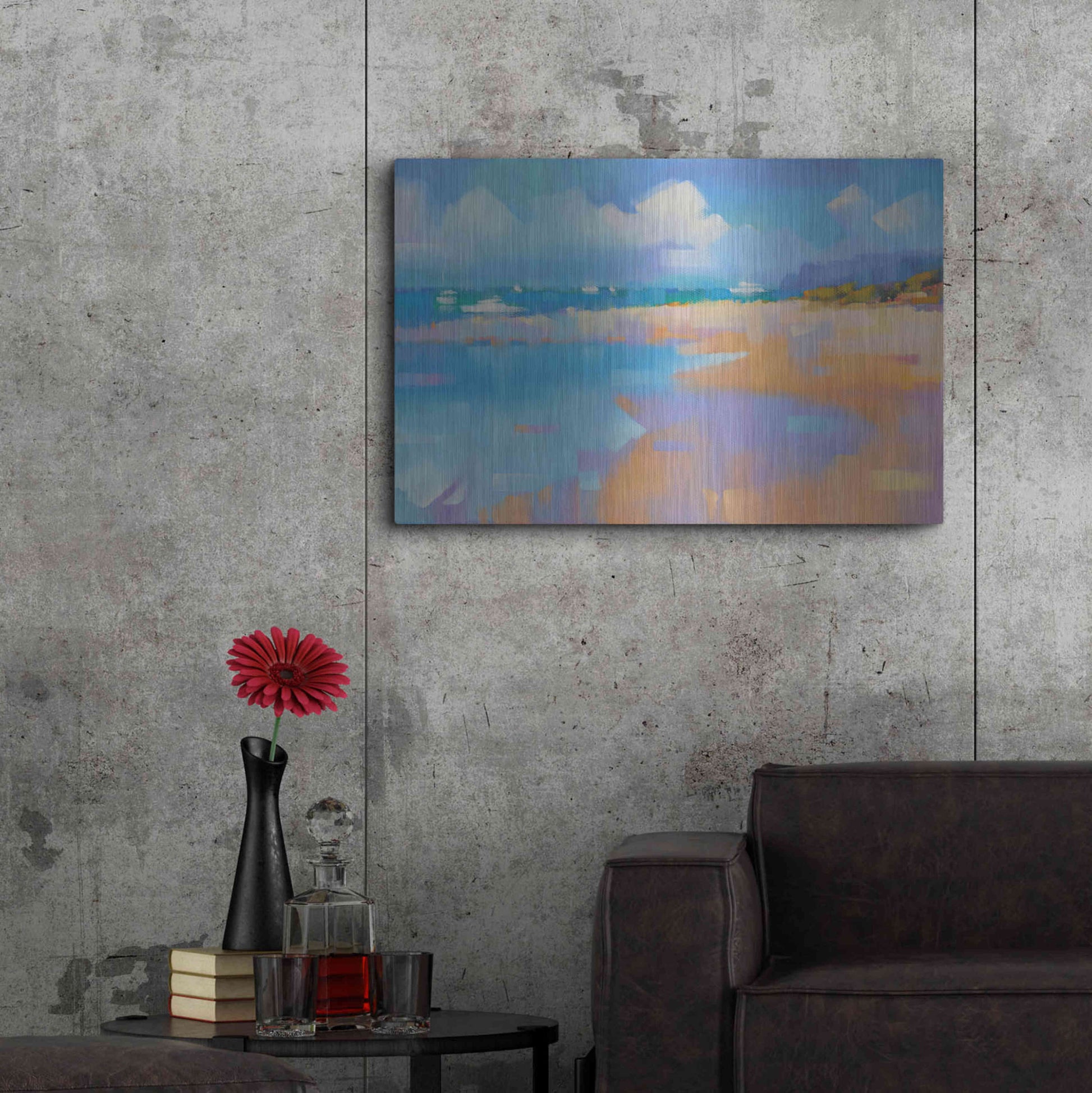 Luxe Metal Art 'Playa 14' by Alex Hook Krioutchkov, Metal Wall Art,36x24