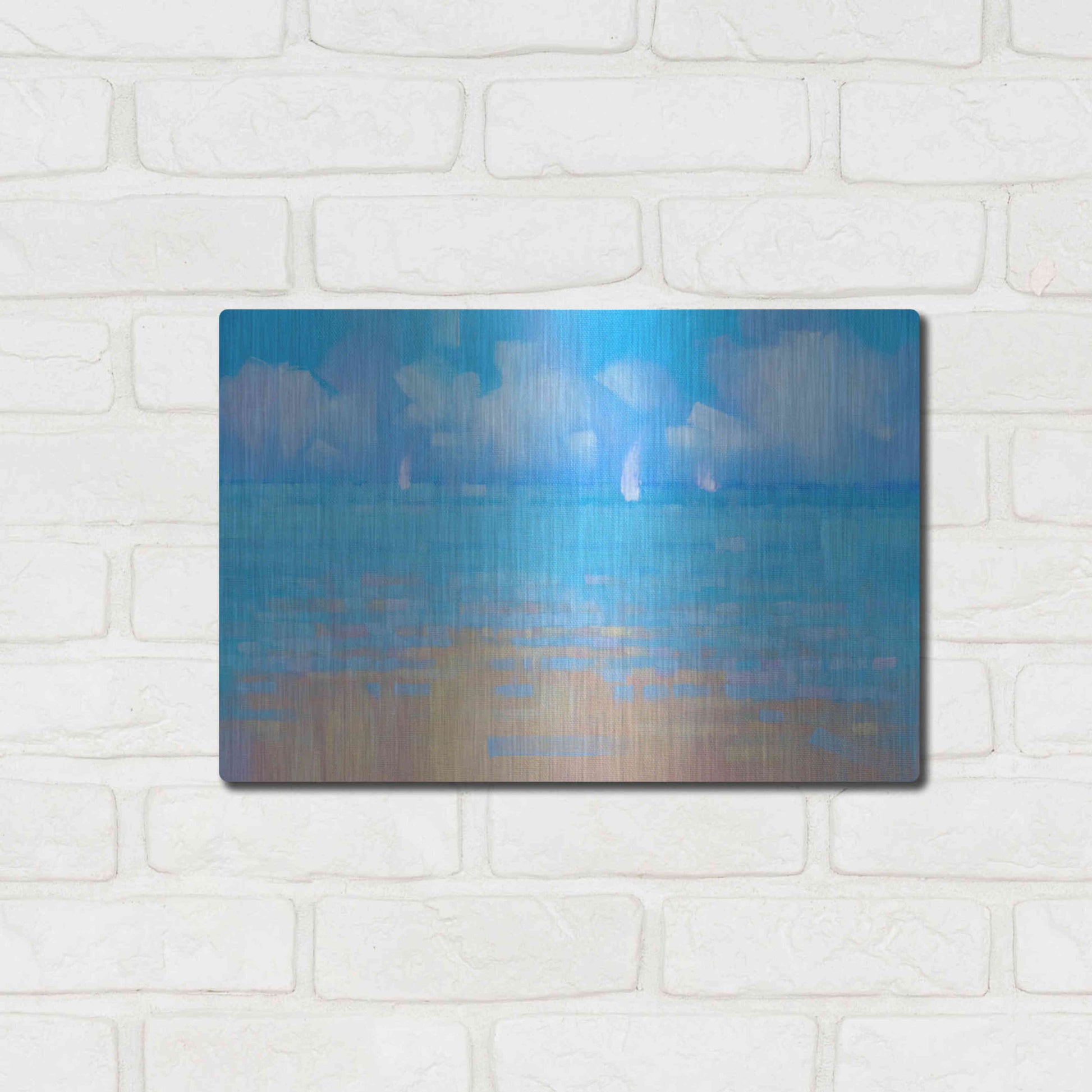 Luxe Metal Art 'Playa 16' by Alex Hook Krioutchkov, Metal Wall Art,16x12