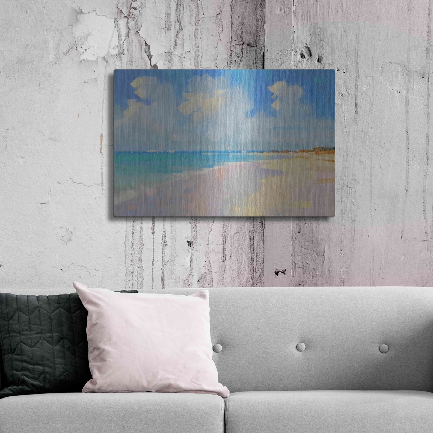 Luxe Metal Art 'Playa 8' by Alex Hook Krioutchkov, Metal Wall Art,36x24