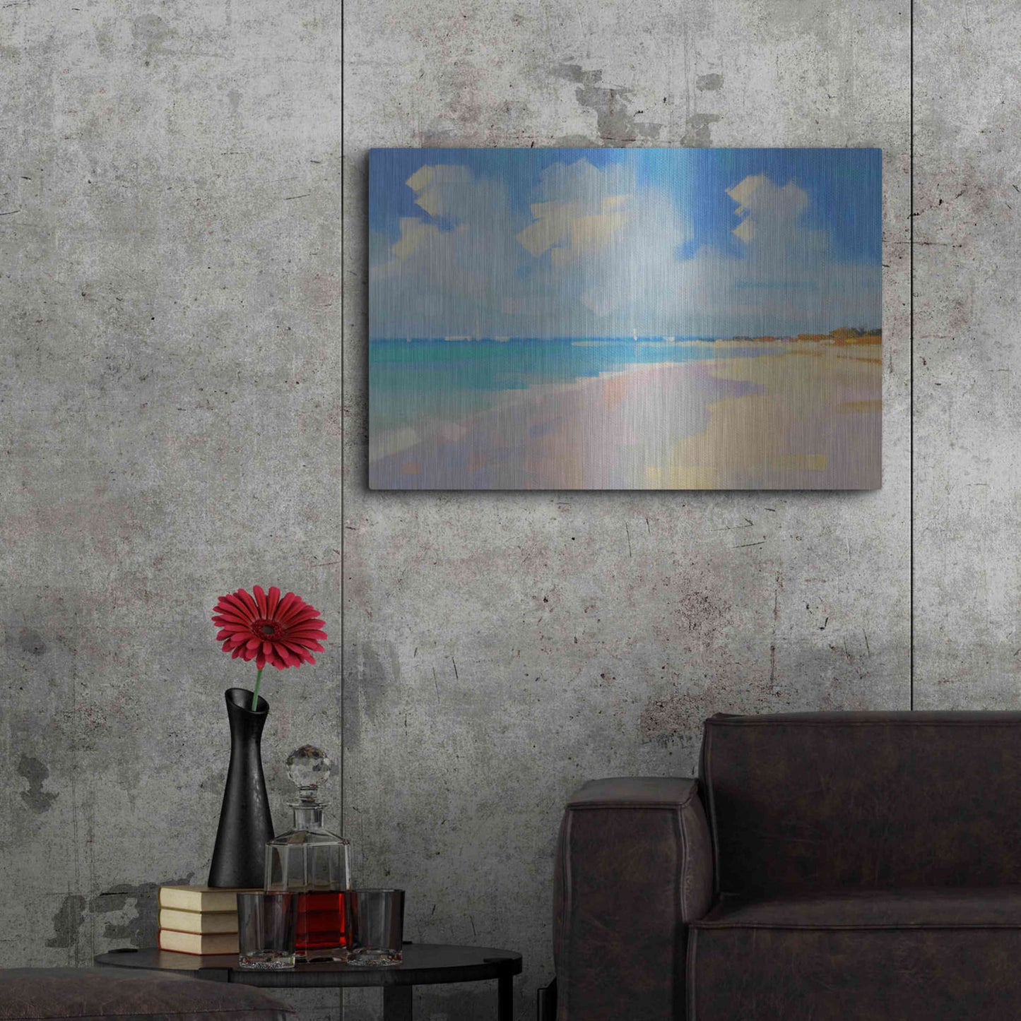 Luxe Metal Art 'Playa 8' by Alex Hook Krioutchkov, Metal Wall Art,36x24