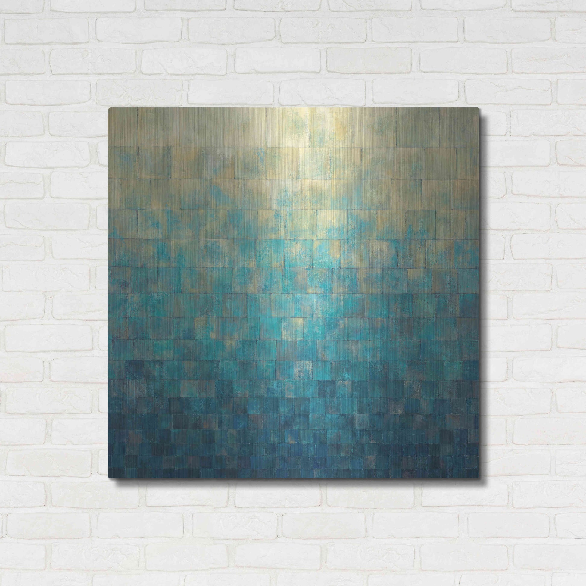 Luxe Metal Art 'Cascade' by Janelle Kroner, Metal Wall Art,36x36