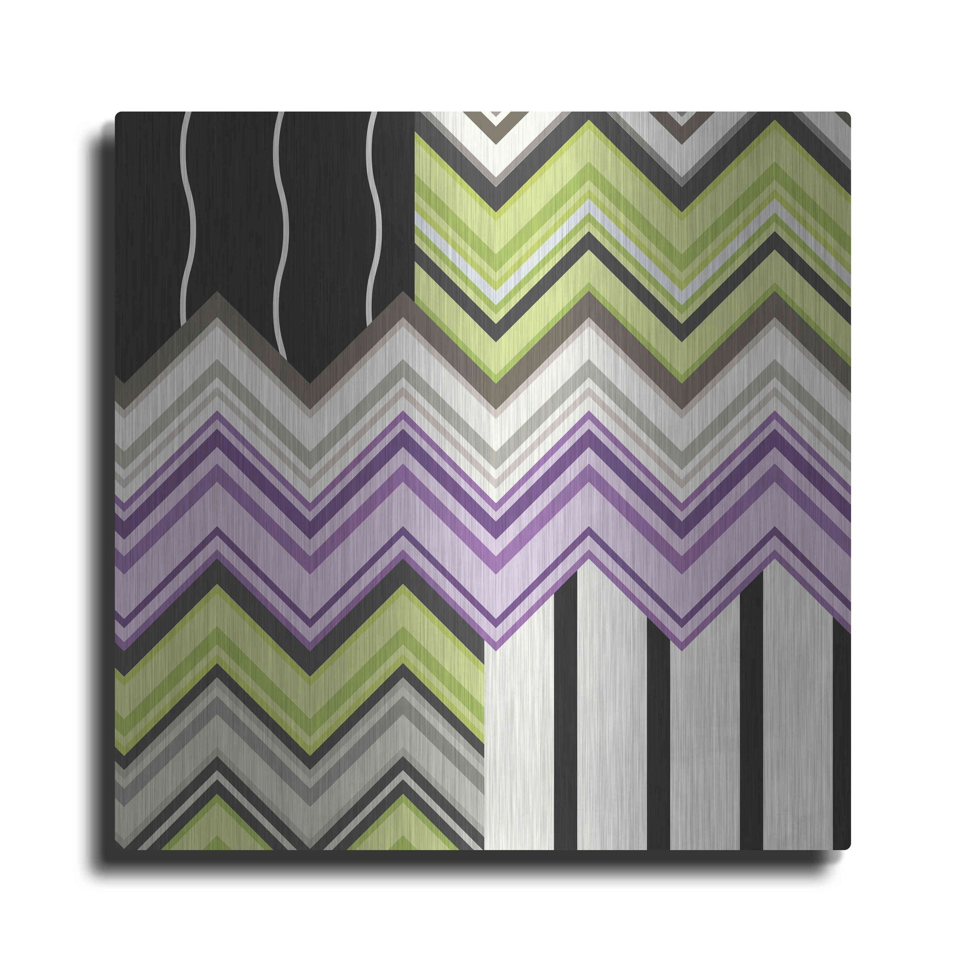 Luxe Metal Art 'Jazzed 1' by Janelle Kroner, Metal Wall Art