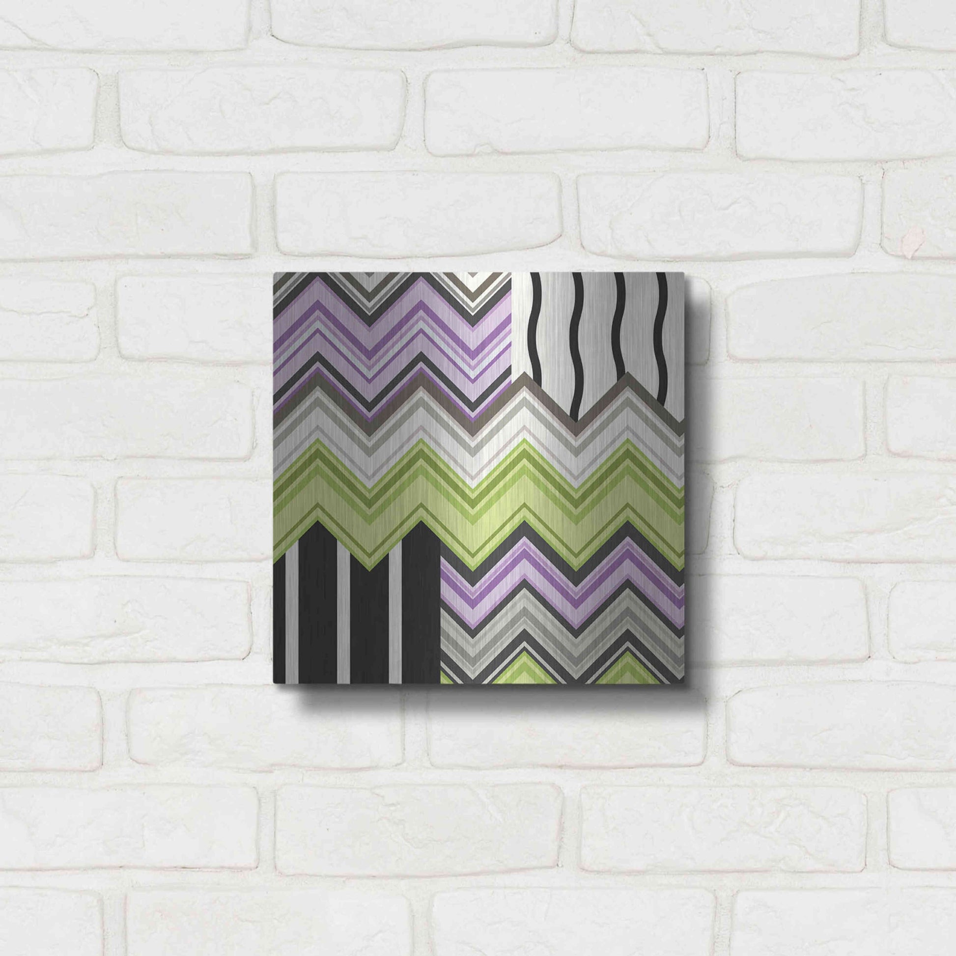 Luxe Metal Art 'Jazzed 2' by Janelle Kroner, Metal Wall Art,12x12