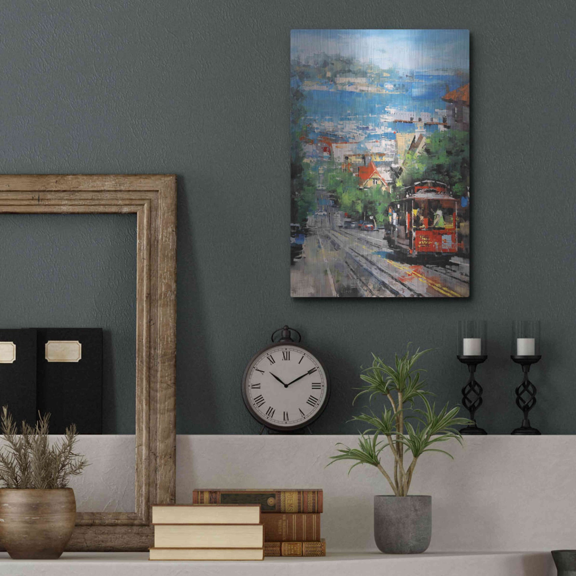 Luxe Metal Art 'Alcatraz' by Mark Lague, Metal Wall Art,12x16