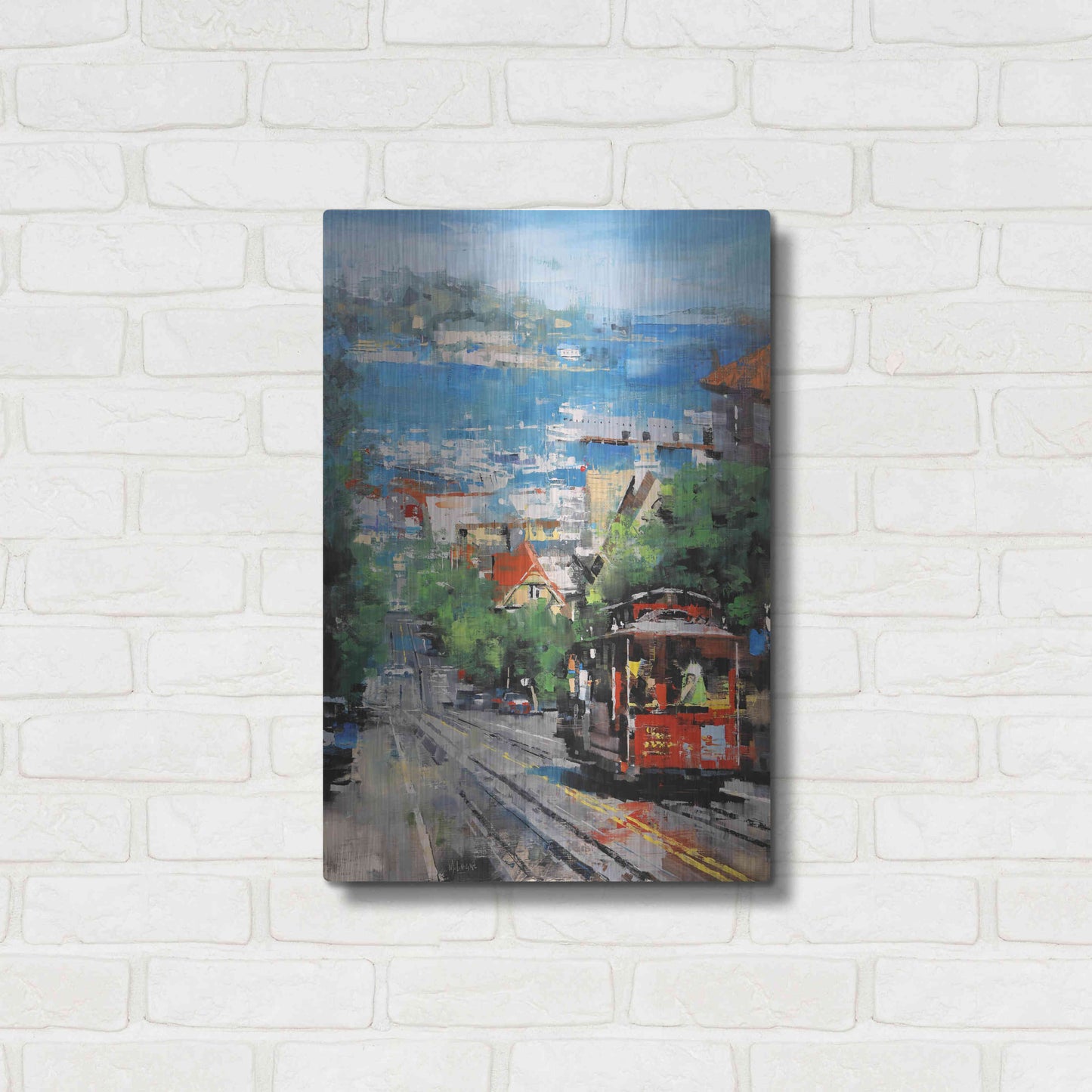 Luxe Metal Art 'Alcatraz' by Mark Lague, Metal Wall Art,16x24