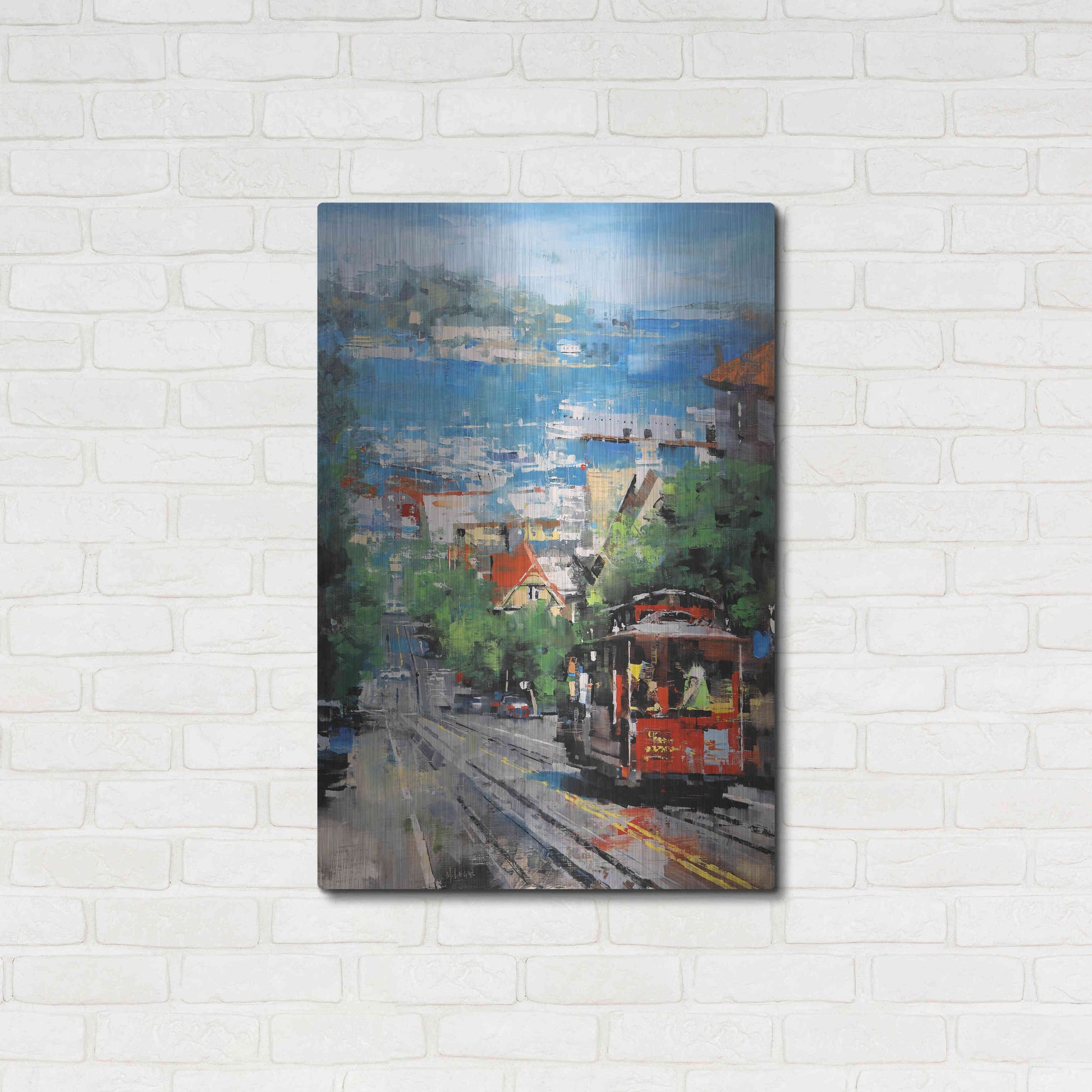 Luxe Metal Art 'Alcatraz' by Mark Lague, Metal Wall Art,24x36