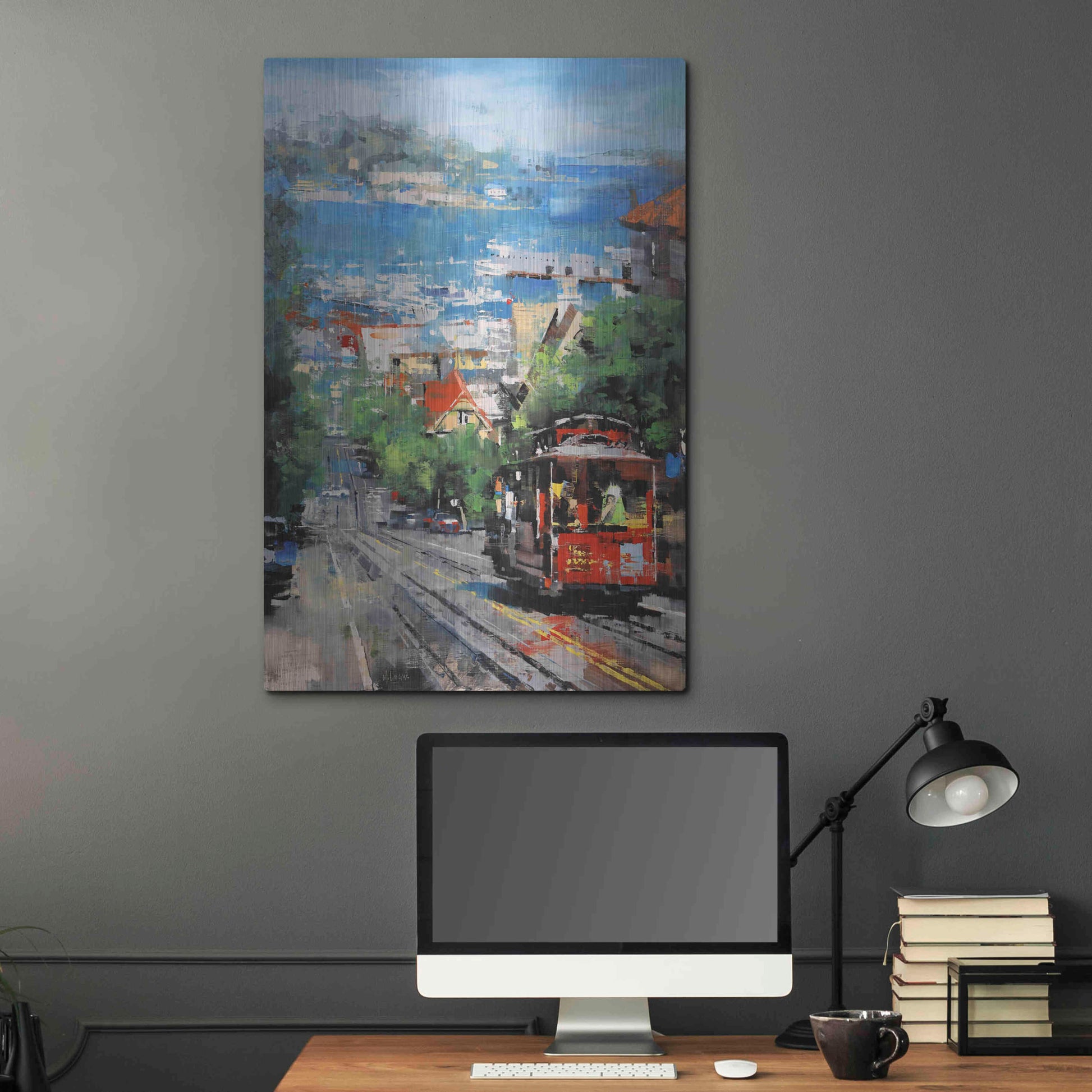 Luxe Metal Art 'Alcatraz' by Mark Lague, Metal Wall Art,24x36