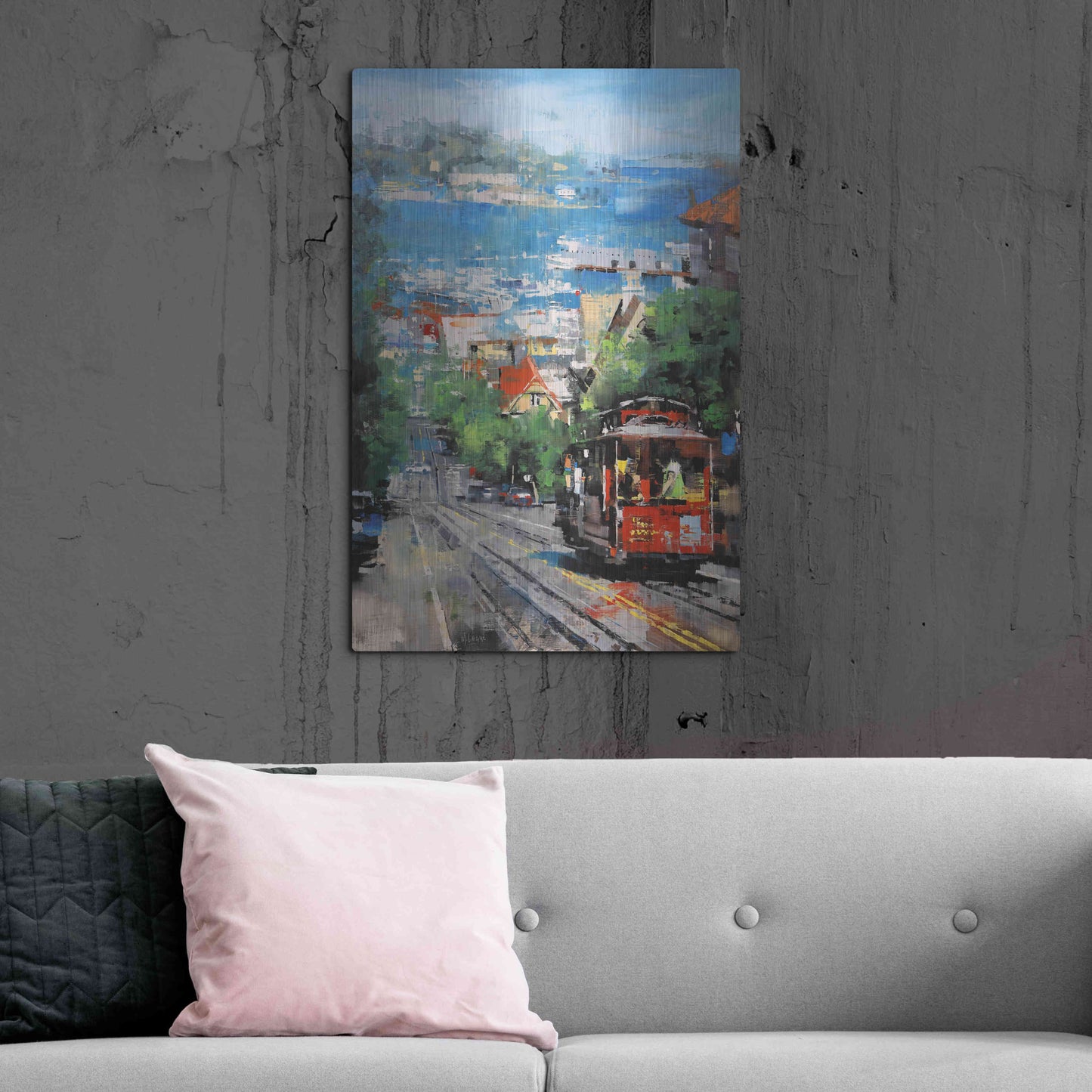 Luxe Metal Art 'Alcatraz' by Mark Lague, Metal Wall Art,24x36