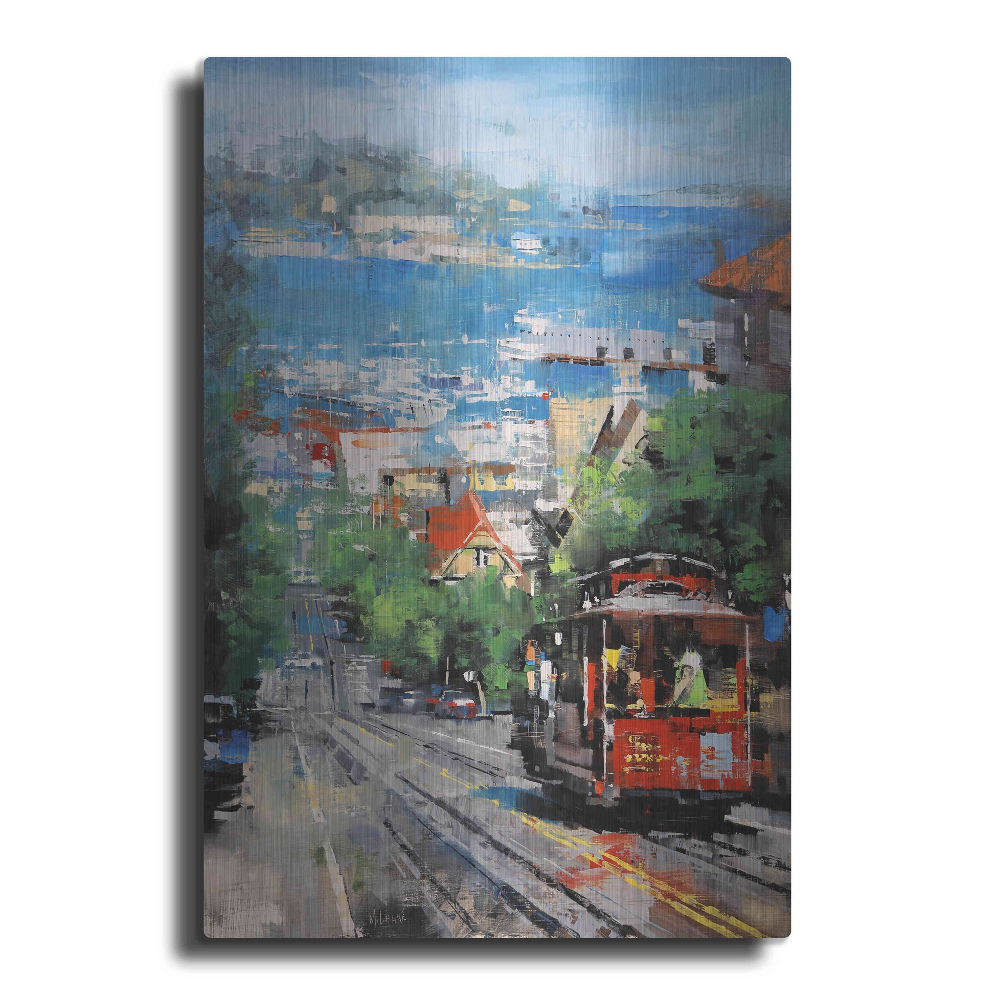 Luxe Metal Art 'Alcatraz' by Mark Lague, Metal Wall Art