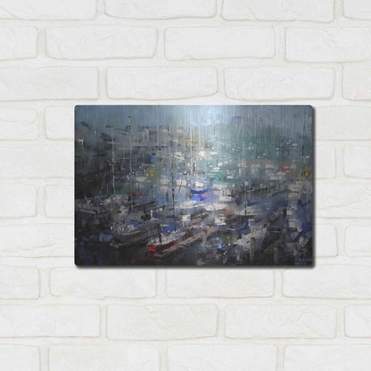 Luxe Metal Art 'Fisherman’s Wharf' by Mark Lague, Metal Wall Art,16x12