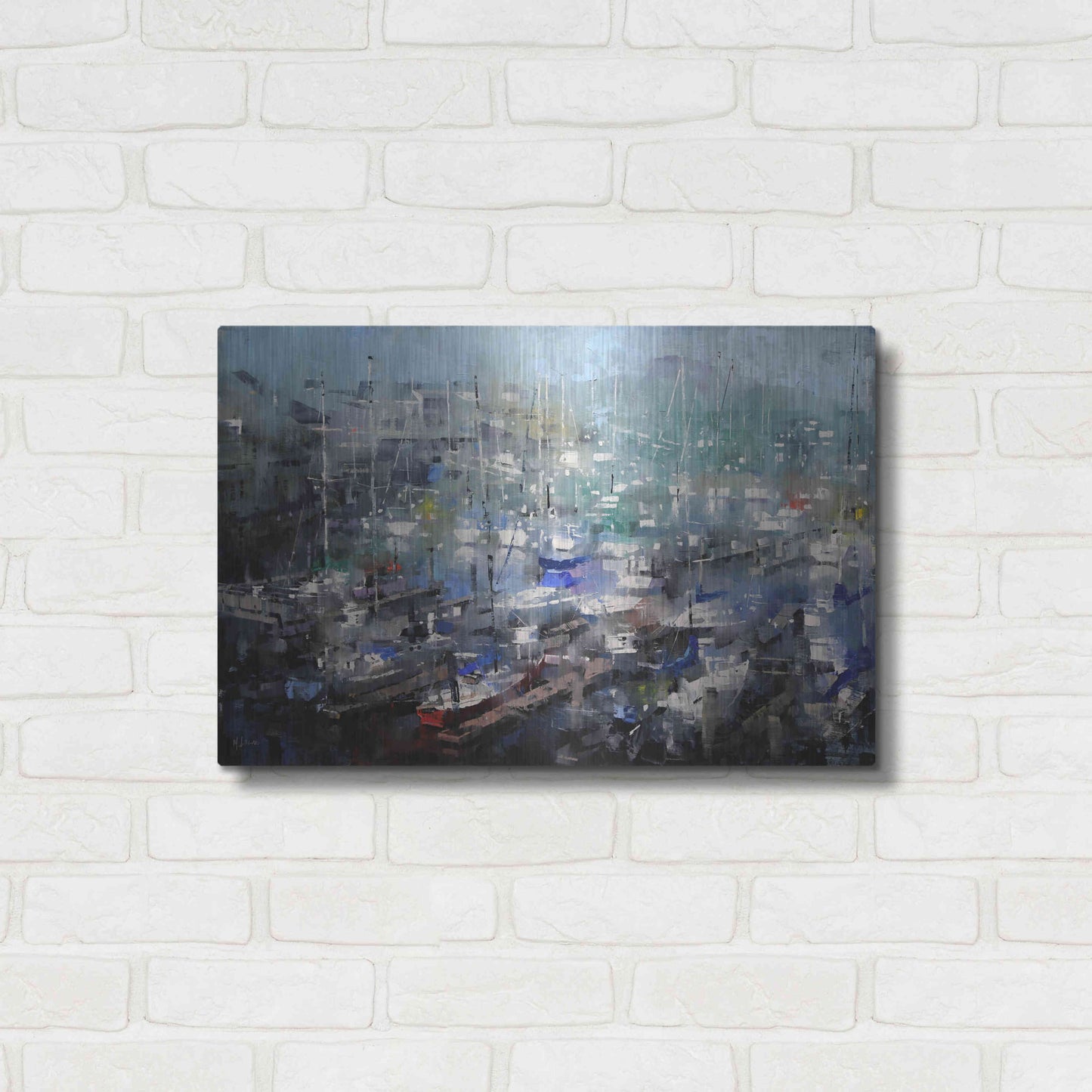 Luxe Metal Art 'Fisherman’s Wharf' by Mark Lague, Metal Wall Art,24x16