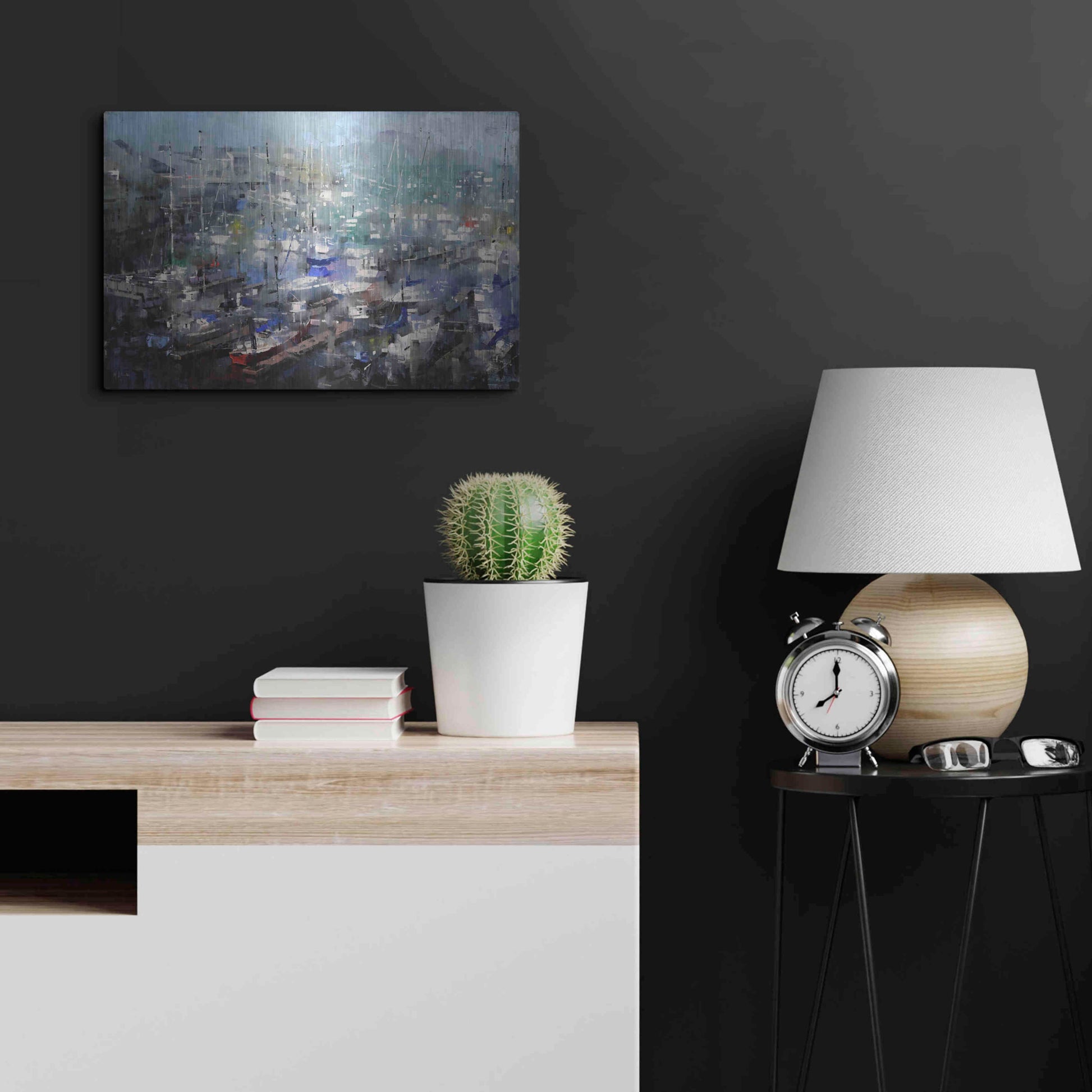 Luxe Metal Art 'Fisherman’s Wharf' by Mark Lague, Metal Wall Art,24x16