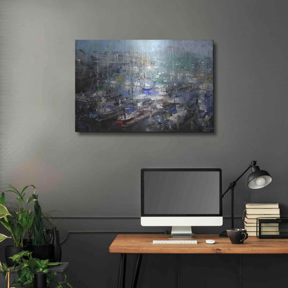 Luxe Metal Art 'Fisherman’s Wharf' by Mark Lague, Metal Wall Art,36x24