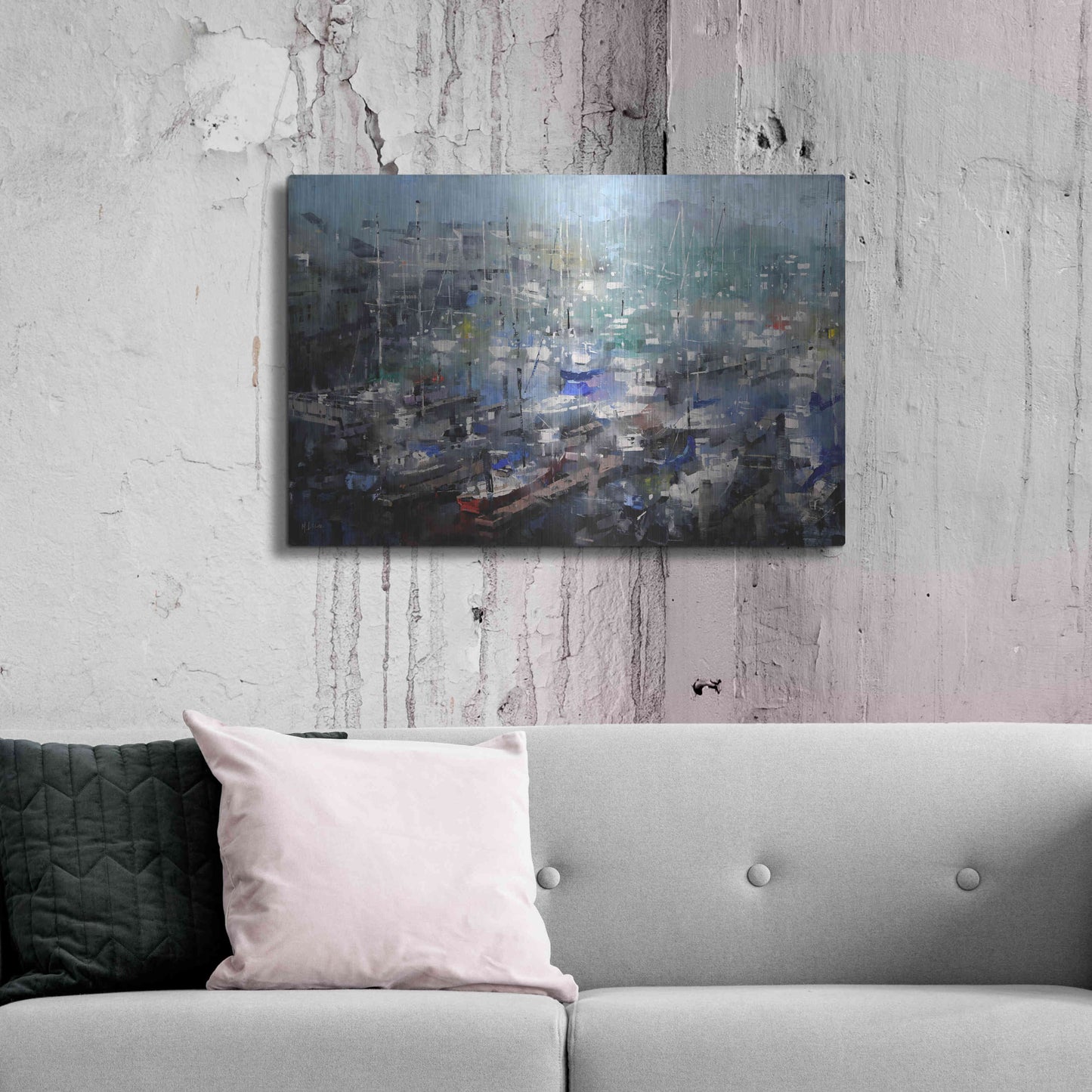 Luxe Metal Art 'Fisherman’s Wharf' by Mark Lague, Metal Wall Art,36x24