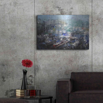 Luxe Metal Art 'Fisherman’s Wharf' by Mark Lague, Metal Wall Art,36x24