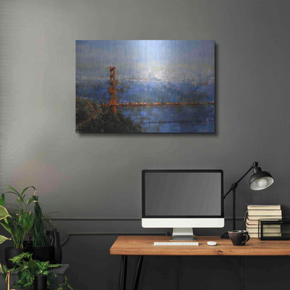 Luxe Metal Art 'Golden Gate Afternoon' by Mark Lague, Metal Wall Art,36x24