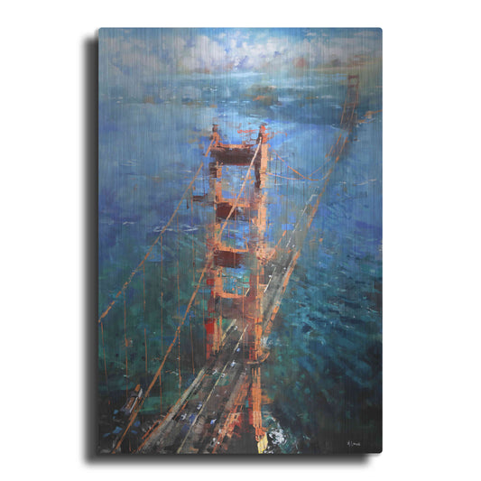 Luxe Metal Art 'Golden Gate Sun' by Mark Lague, Metal Wall Art