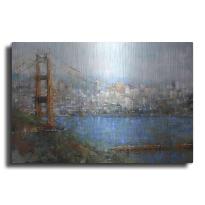 Luxe Metal Art 'Golden Gate Vista' by Mark Lague, Metal Wall Art