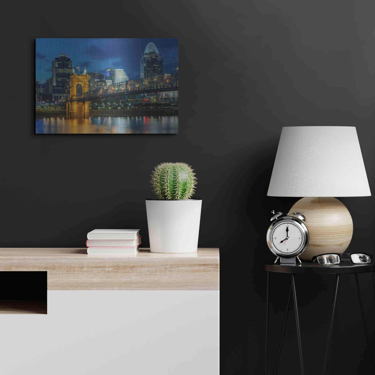 'Cincinnati' by Luxe Portfolio – Metal Wall Art, 24x16 room view