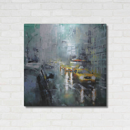 Luxe Metal Art 'New York Rain' by Mark Lague, Metal Wall Art,36x36