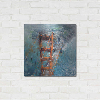 Luxe Metal Art 'Over Golden Gate' by Mark Lague, Metal Wall Art,24x24