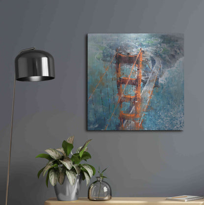 Luxe Metal Art 'Over Golden Gate' by Mark Lague, Metal Wall Art,24x24