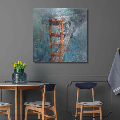 Luxe Metal Art 'Over Golden Gate' by Mark Lague, Metal Wall Art,36x36