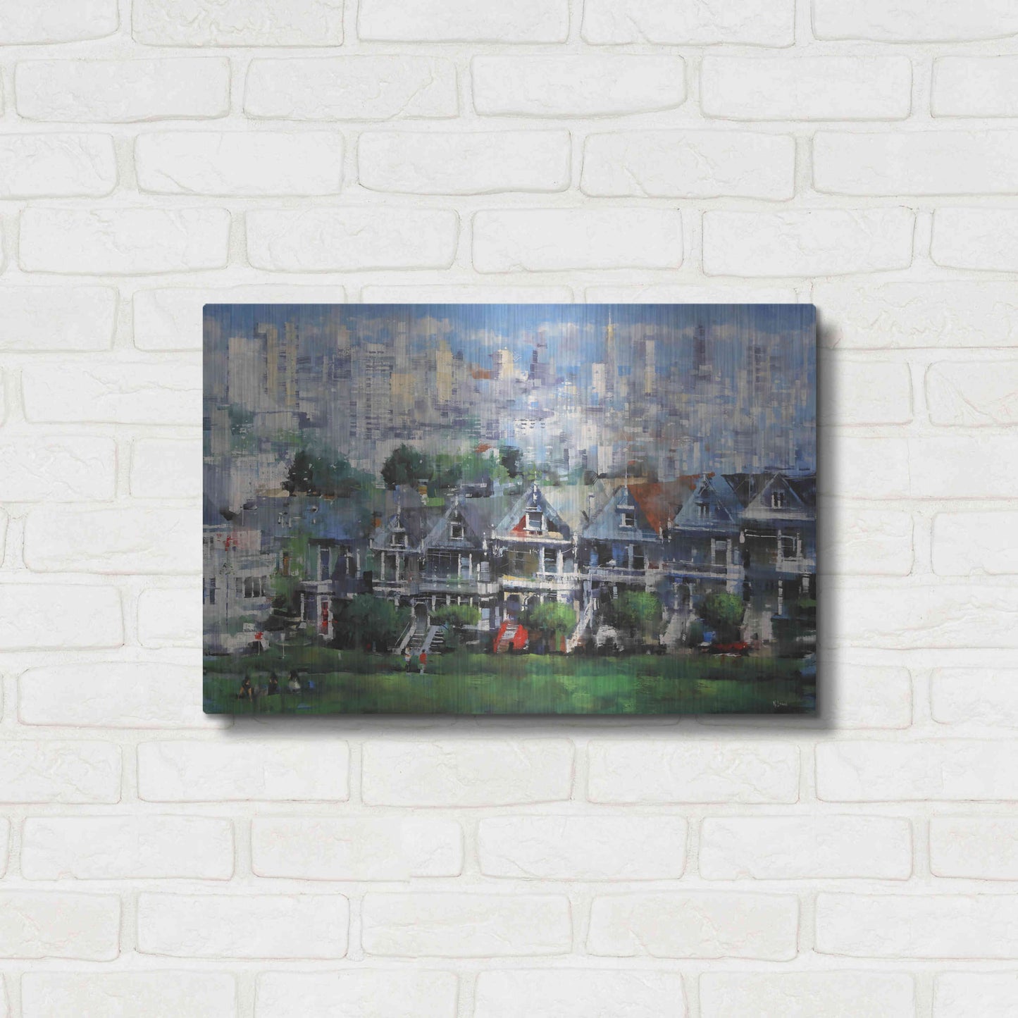 Luxe Metal Art 'Painted Ladies' by Mark Lague, Metal Wall Art,24x16