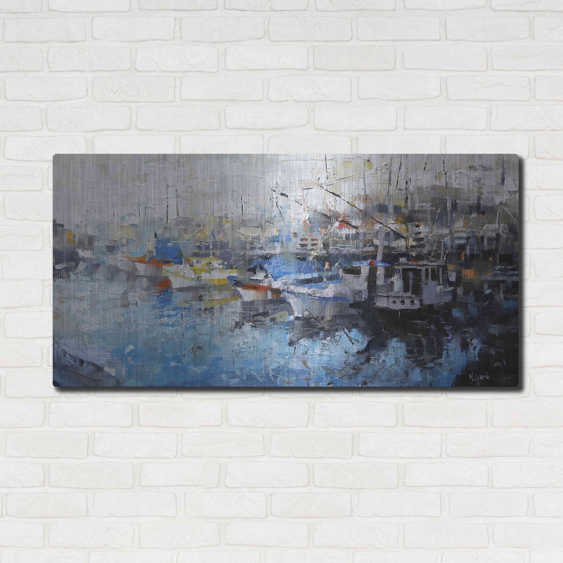 Luxe Metal Art 'San Francisco Wharf' by Mark Lague, Metal Wall Art,48x24