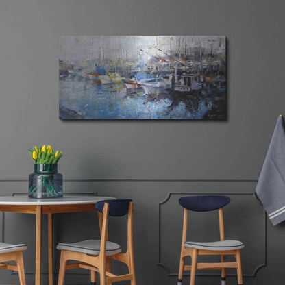 Luxe Metal Art 'San Francisco Wharf' by Mark Lague, Metal Wall Art,48x24