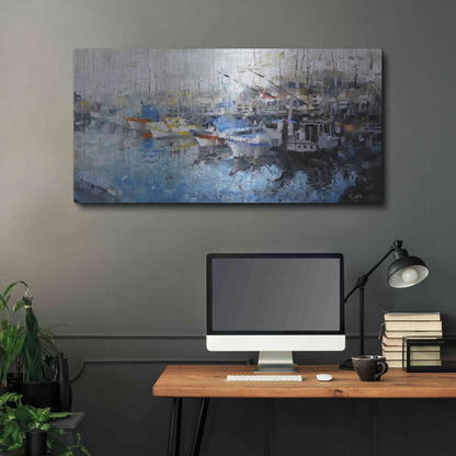 Luxe Metal Art 'San Francisco Wharf' by Mark Lague, Metal Wall Art,48x24