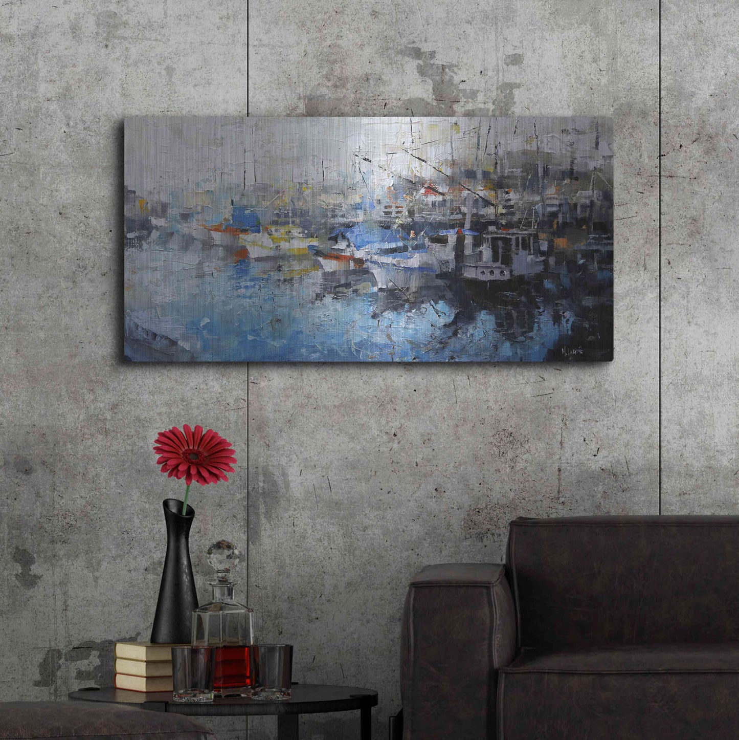 Luxe Metal Art 'San Francisco Wharf' by Mark Lague, Metal Wall Art,48x24