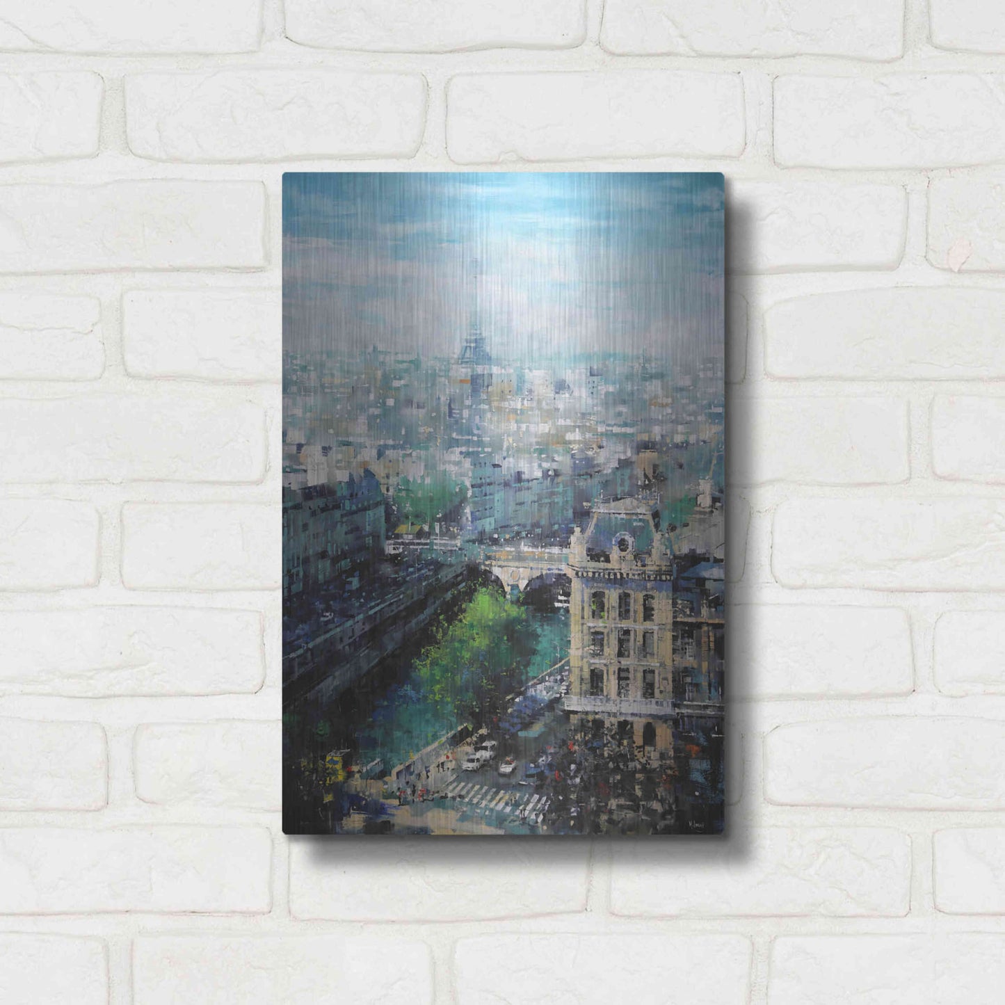 Luxe Metal Art 'Tower In The Distance' by Mark Lague, Metal Wall Art,12x16