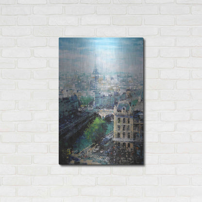 Luxe Metal Art 'Tower In The Distance' by Mark Lague, Metal Wall Art,24x36