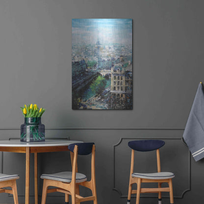 Luxe Metal Art 'Tower In The Distance' by Mark Lague, Metal Wall Art,24x36