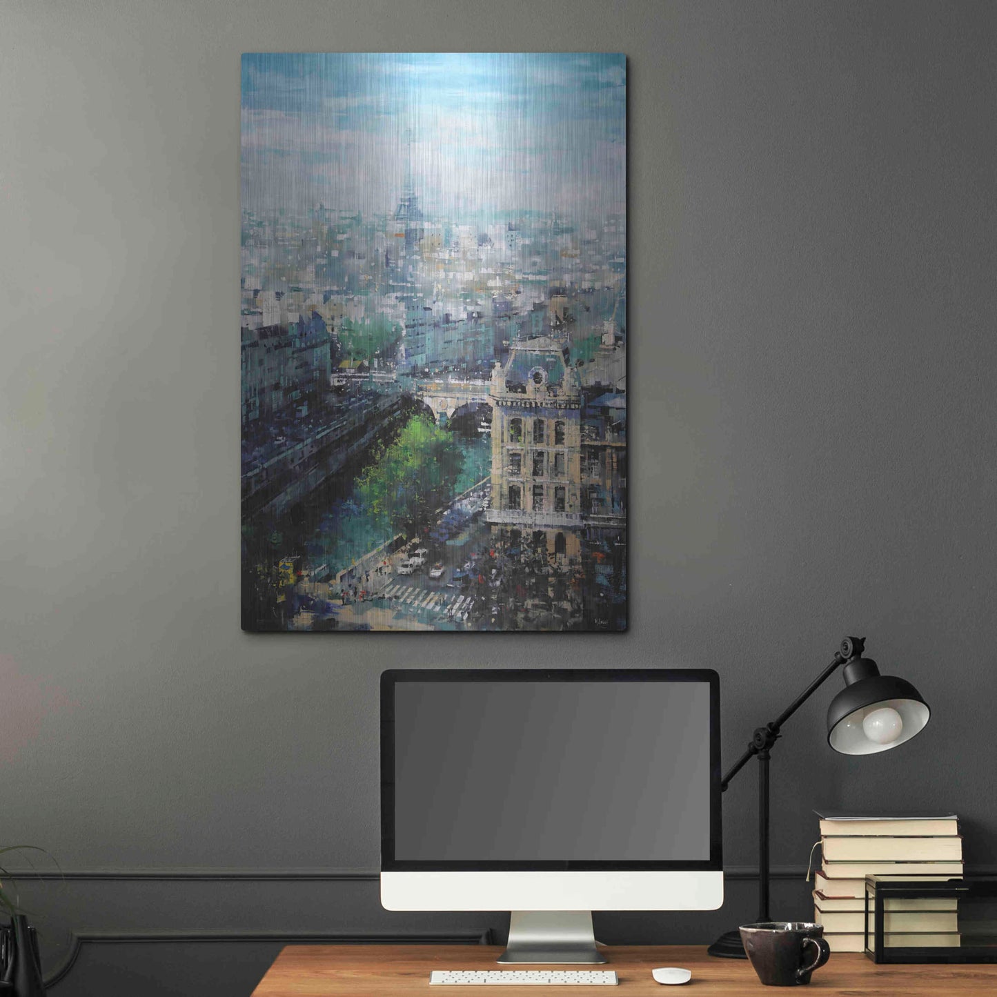 Luxe Metal Art 'Tower In The Distance' by Mark Lague, Metal Wall Art,24x36