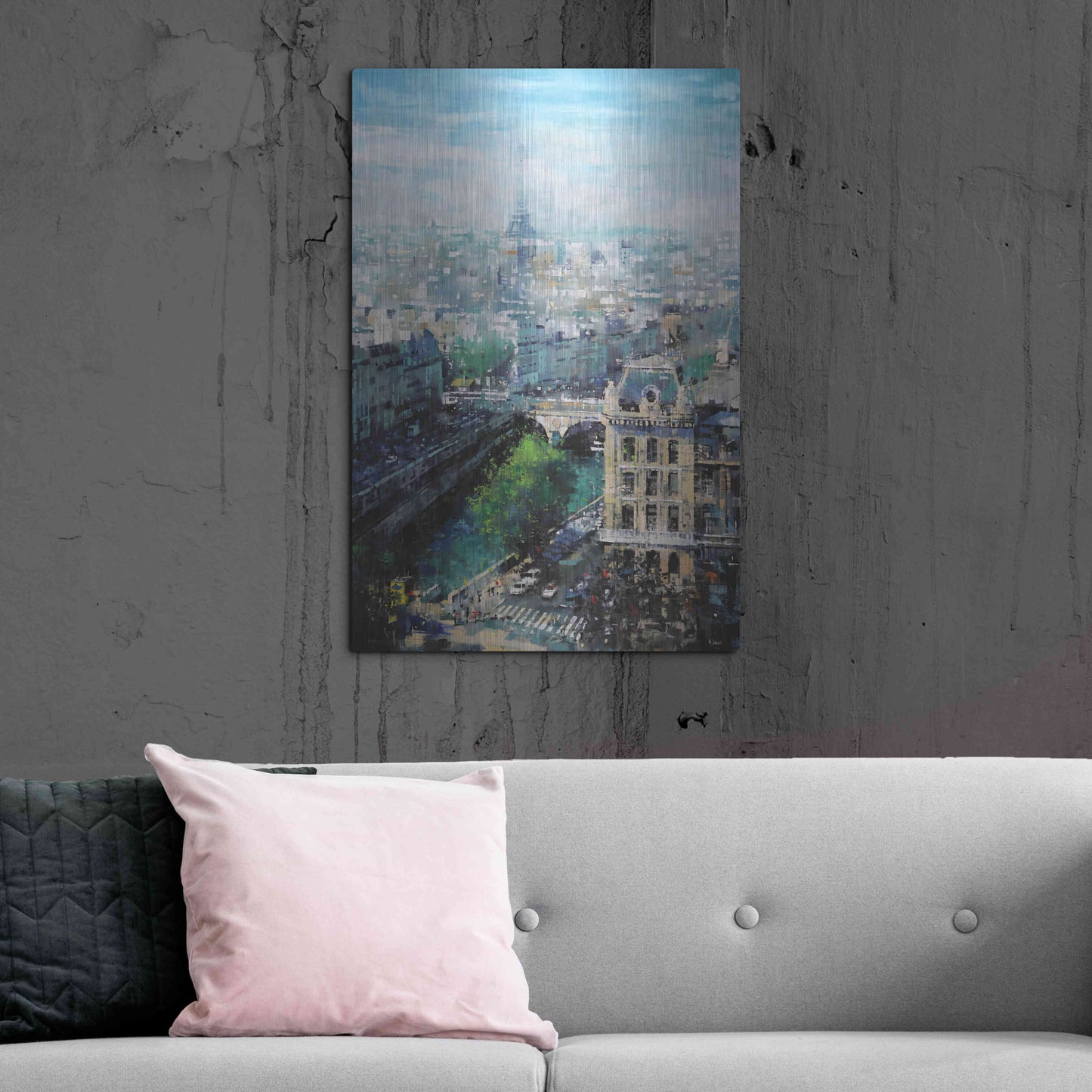 Luxe Metal Art 'Tower In The Distance' by Mark Lague, Metal Wall Art,24x36