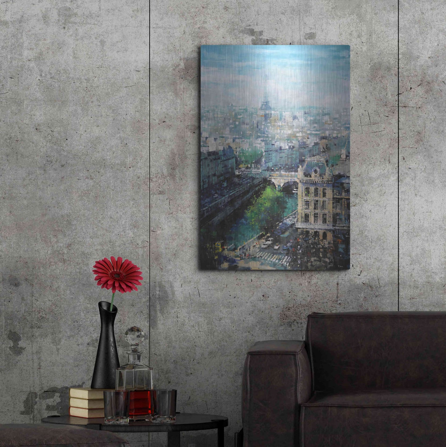 Luxe Metal Art 'Tower In The Distance' by Mark Lague, Metal Wall Art,24x36