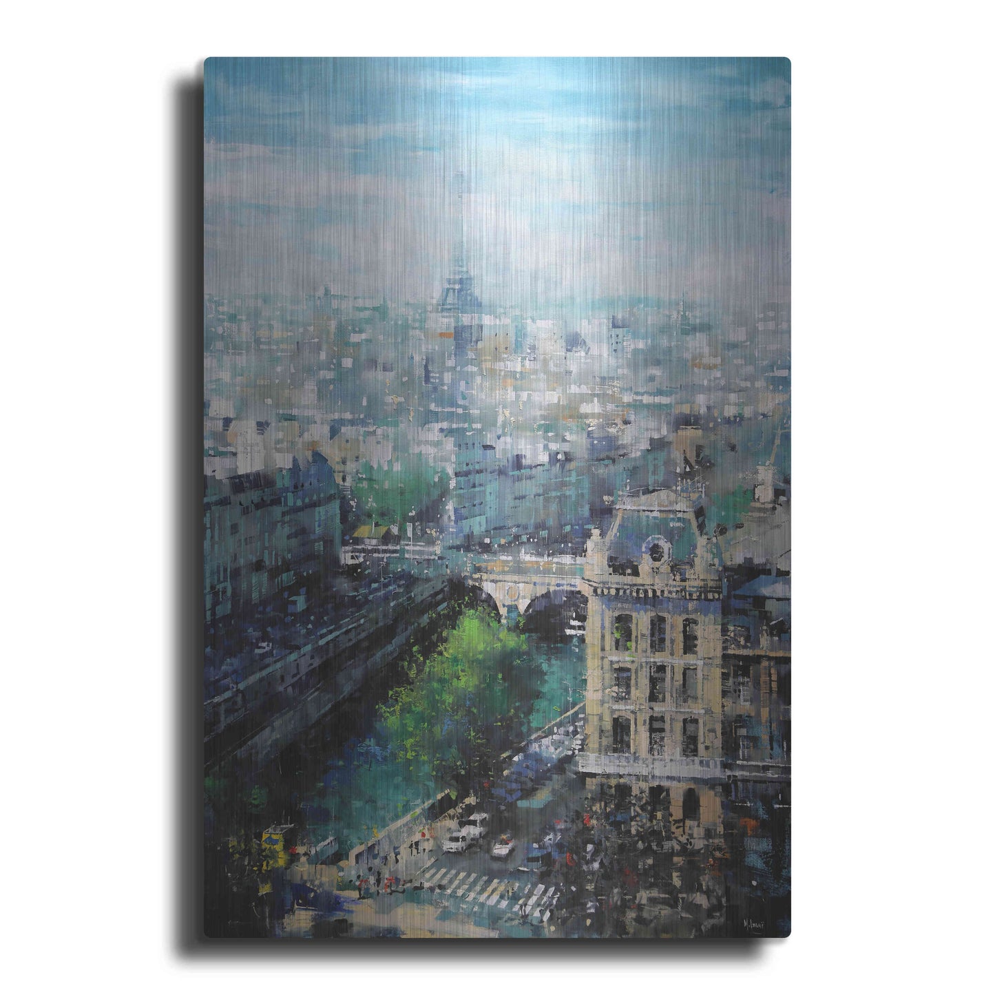 Luxe Metal Art 'Tower In The Distance' by Mark Lague, Metal Wall Art