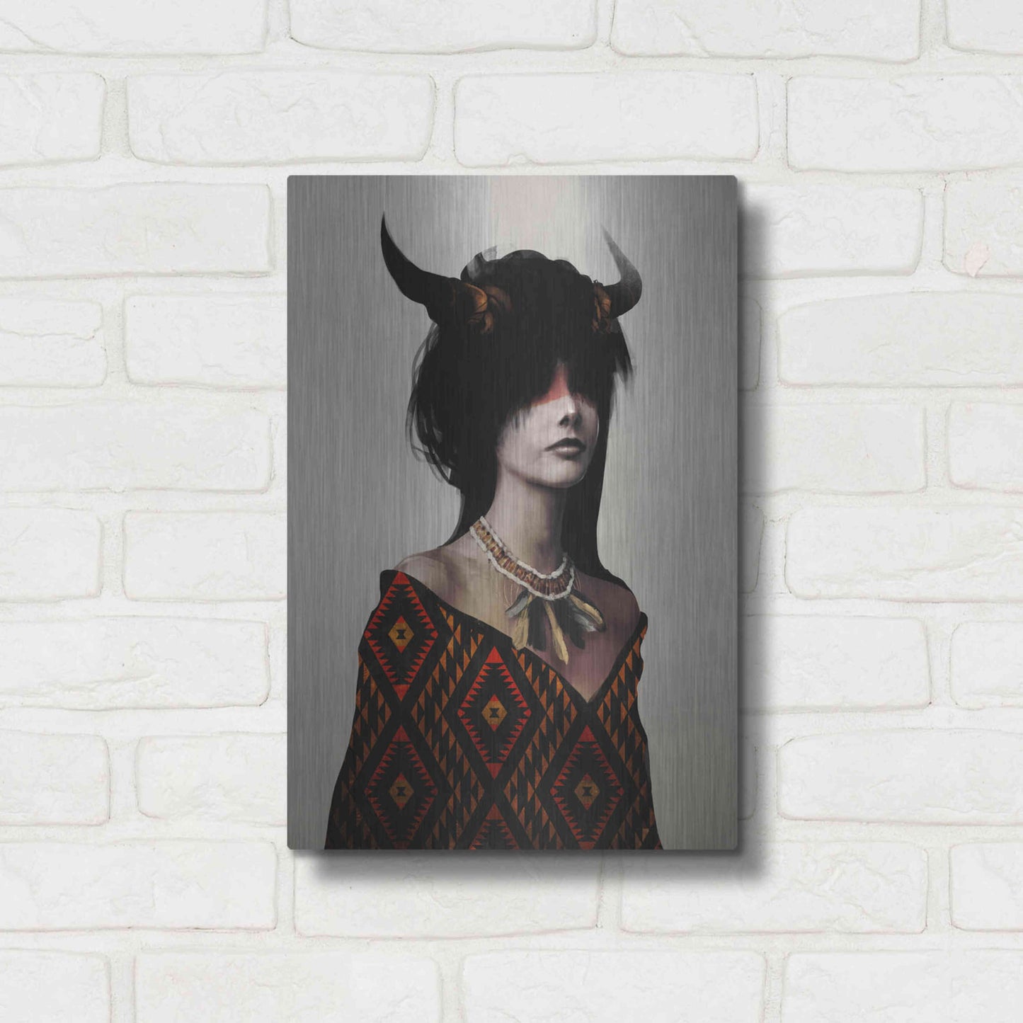 Luxe Metal Art 'Spirit I' by Jeff Langevin, Metal Wall Art,12x16