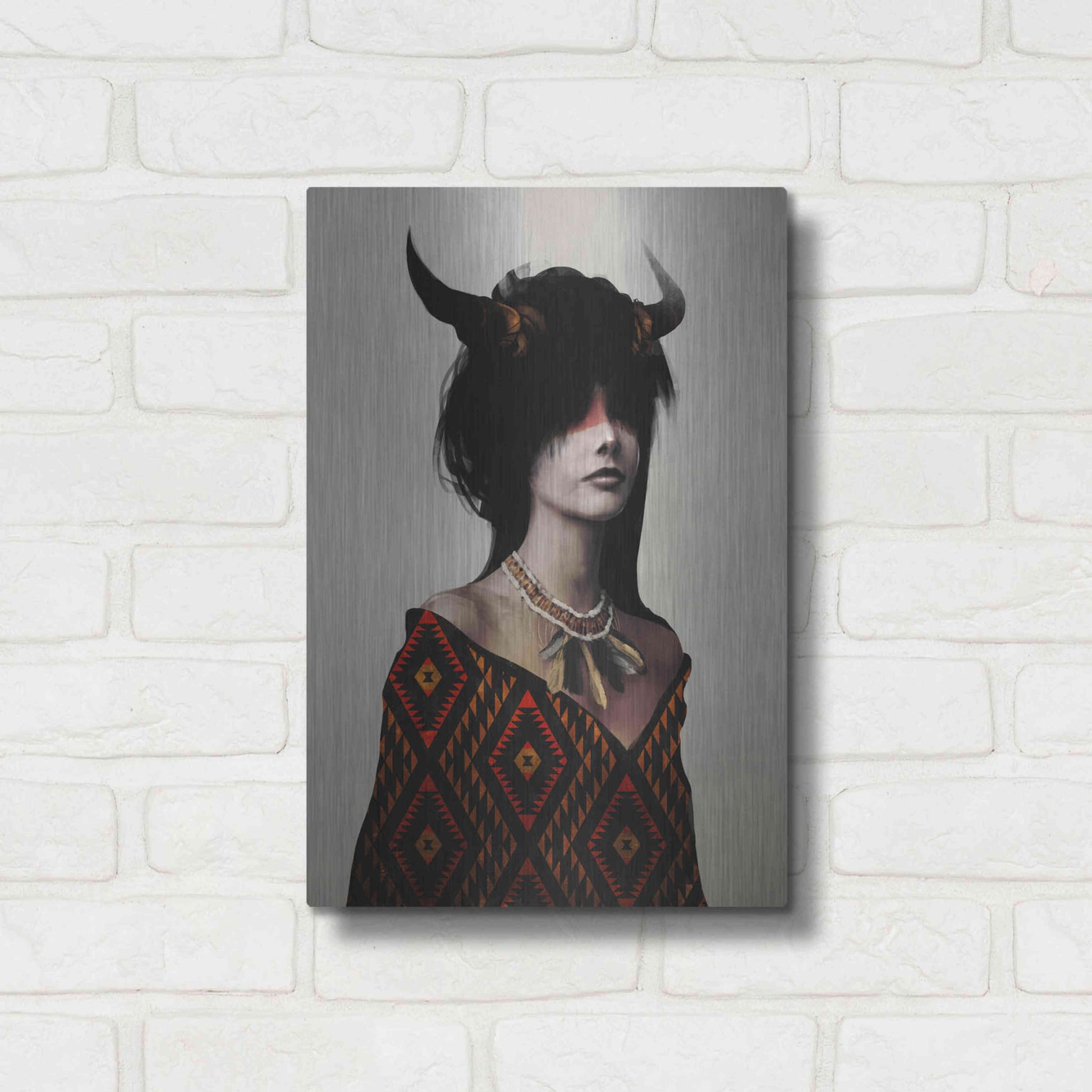 Luxe Metal Art 'Spirit I' by Jeff Langevin, Metal Wall Art,12x16