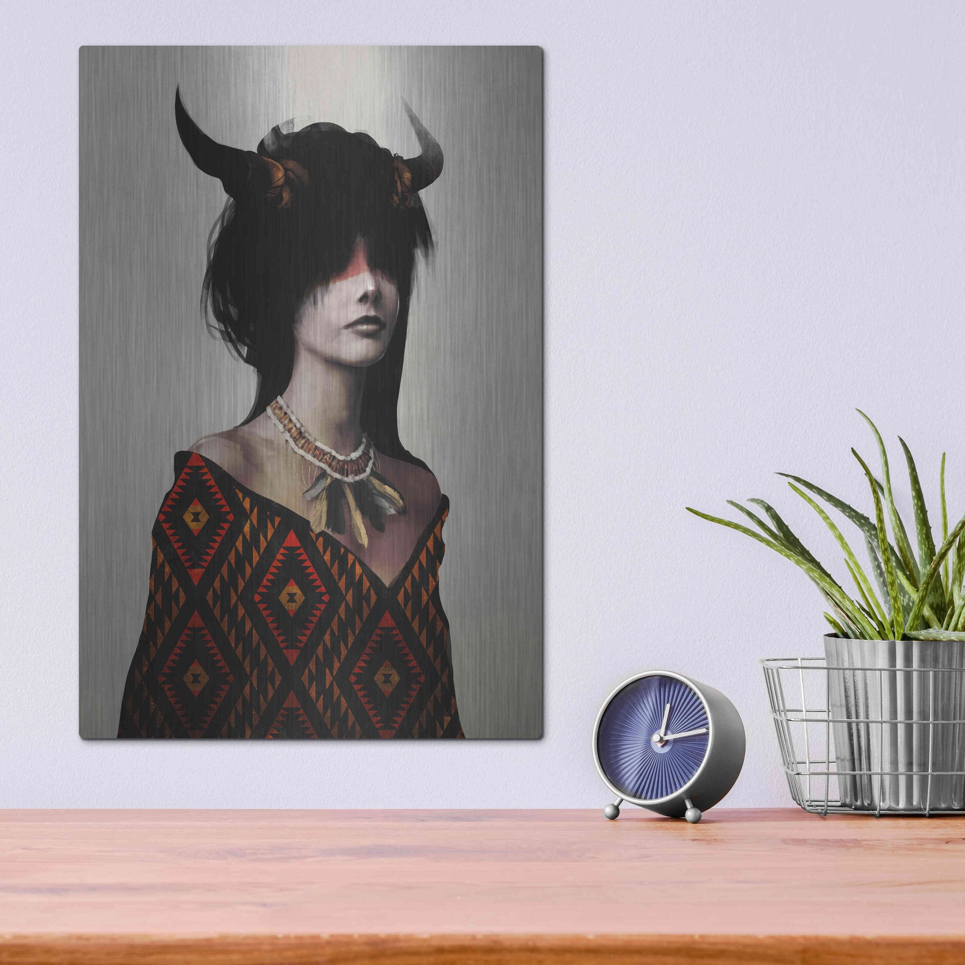 Luxe Metal Art 'Spirit I' by Jeff Langevin, Metal Wall Art,12x16