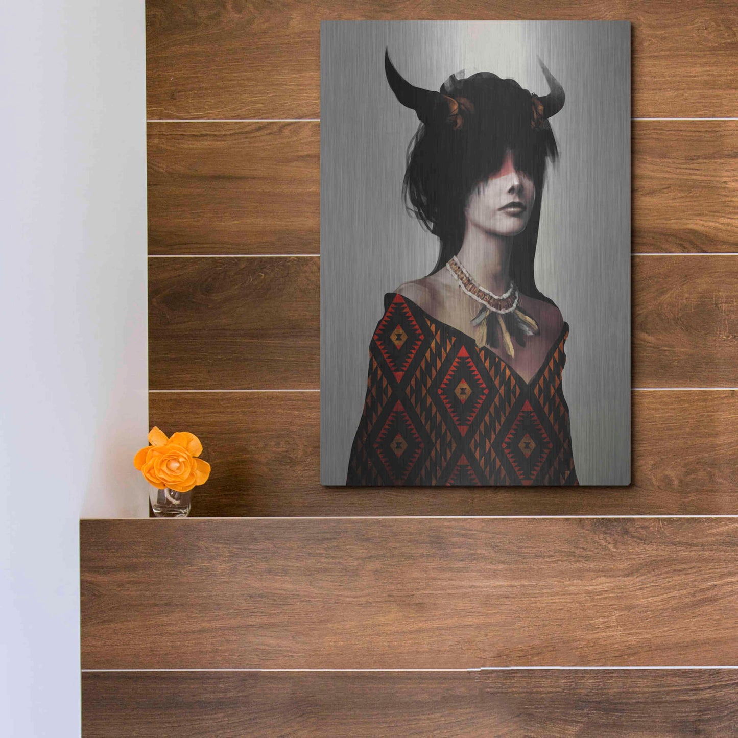 Luxe Metal Art 'Spirit I' by Jeff Langevin, Metal Wall Art,12x16