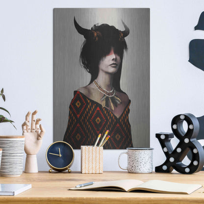 Luxe Metal Art 'Spirit I' by Jeff Langevin, Metal Wall Art,12x16