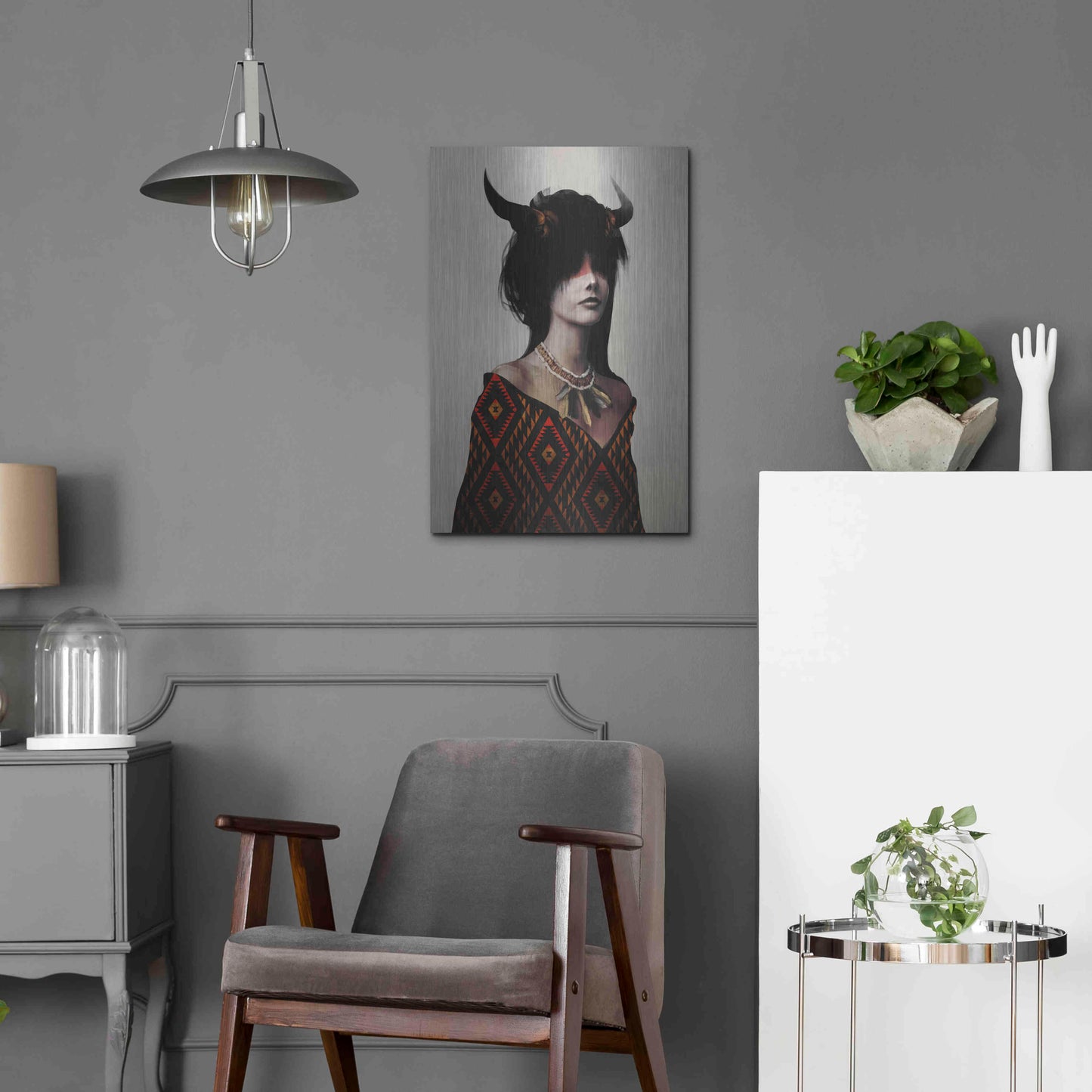 Luxe Metal Art 'Spirit I' by Jeff Langevin, Metal Wall Art,16x24