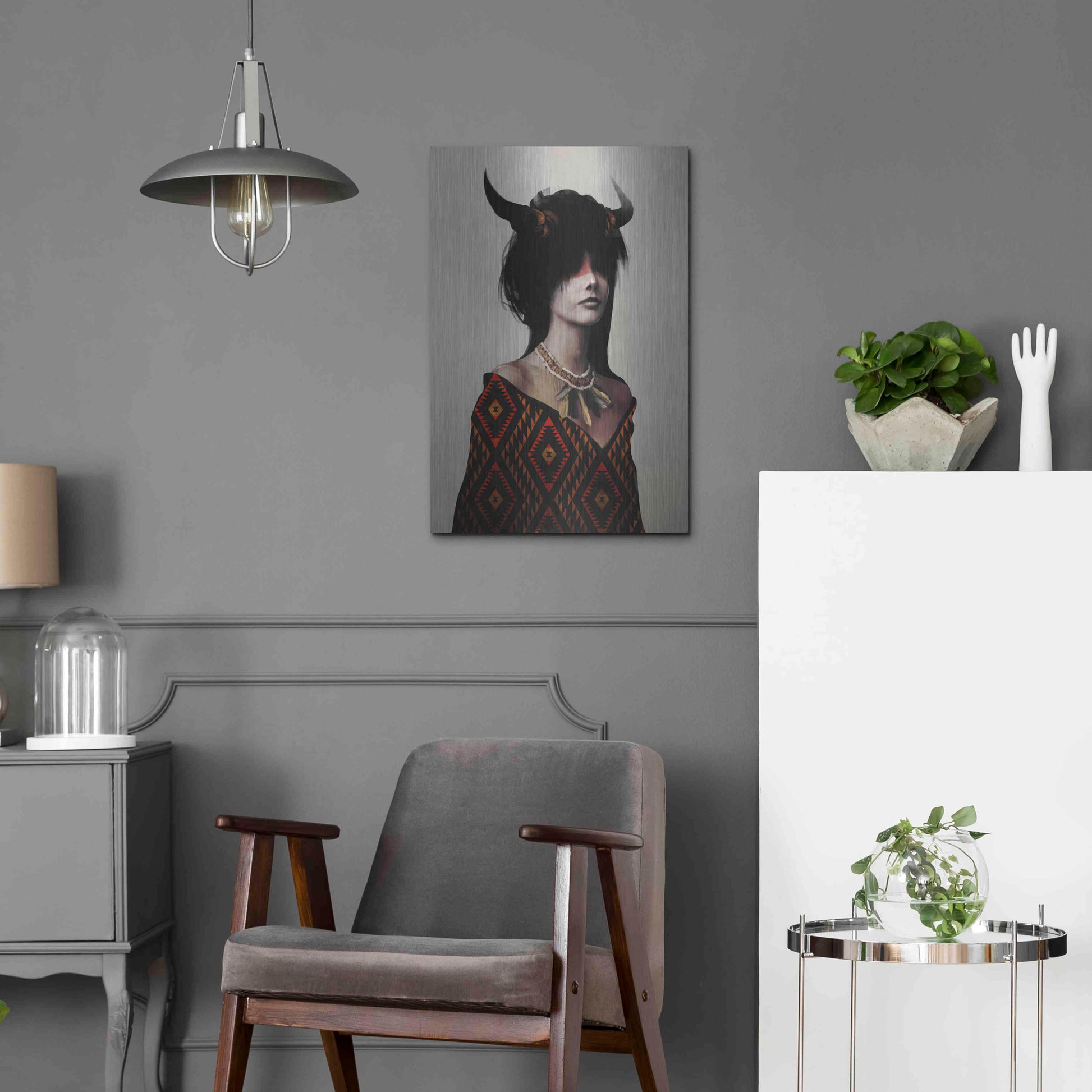 Luxe Metal Art 'Spirit I' by Jeff Langevin, Metal Wall Art,16x24