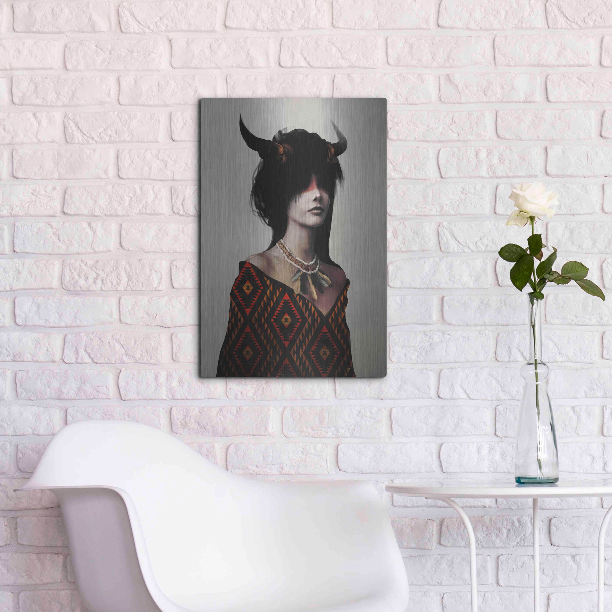 Luxe Metal Art 'Spirit I' by Jeff Langevin, Metal Wall Art,16x24