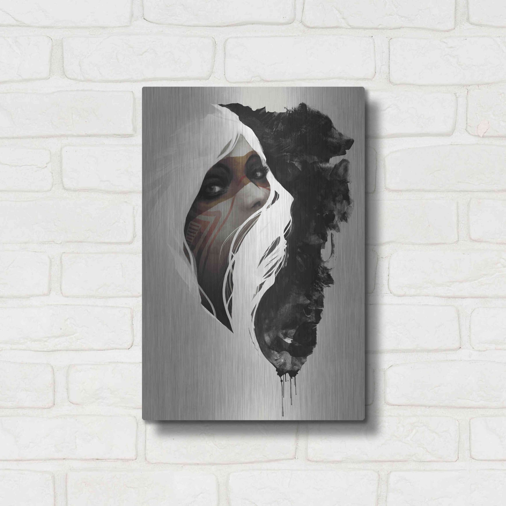 Luxe Metal Art 'Totem' by Jeff Langevin, Metal Wall Art,12x16