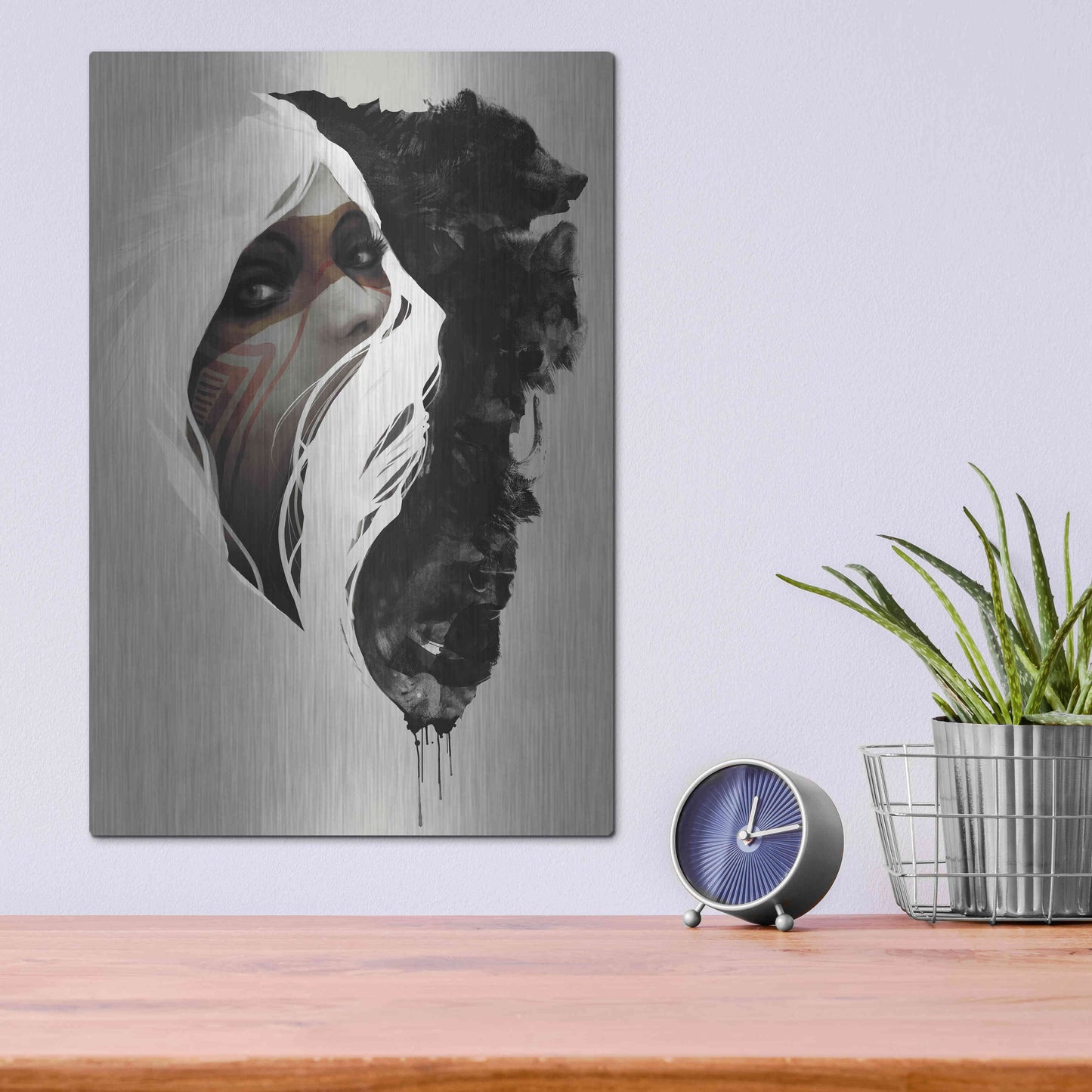 Luxe Metal Art 'Totem' by Jeff Langevin, Metal Wall Art,12x16