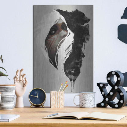 Luxe Metal Art 'Totem' by Jeff Langevin, Metal Wall Art,12x16